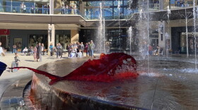 "Red liquid" thrown into the mall fountain at City Creek Center in downtown Salt Lake City