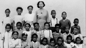 Corinthian Nutter (above with her students) fought to integrate South Park Elementary School in Merriam, Kansas