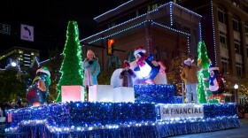The annual GM Financial Parade of Lights parade features millions of sparkling lights and over 100 illuminated floats.
