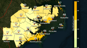 Meteorologists with the National Weather Service in Newport say threats could include severe thunderstorms this evening with damaging wind gusts and perhaps an isolated tornado.