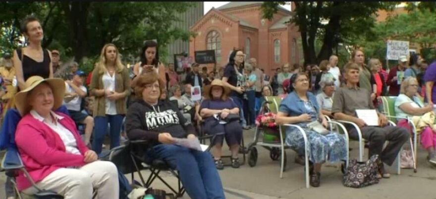 Hundreds of people gathered in Washington Square Park in Rochester Friday night to protest the treatment of undocumented immigrants.