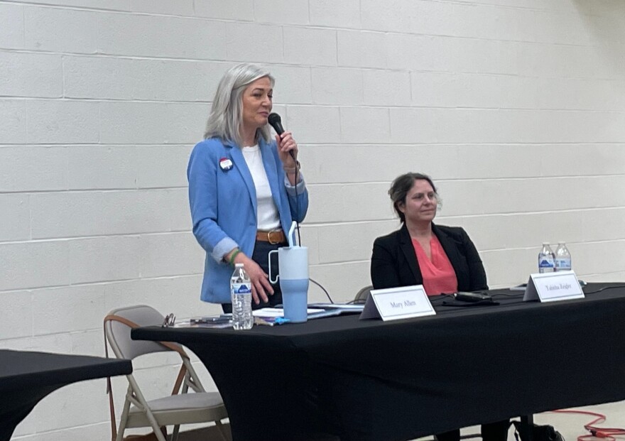 Democratic 8th District Congressional candidates Mary Allen (left) and Tabatha Zeigler (right)