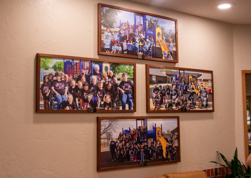 Past pre-K classes pose for pictures at Grace Skilled Nursing & Therapy in Norman.