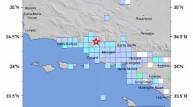 An updated USGS map on Friday shows that more than 1200 people reported felling the largest quake in the quake swarm in Ventura County.