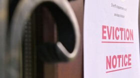 Eviction sign on a door