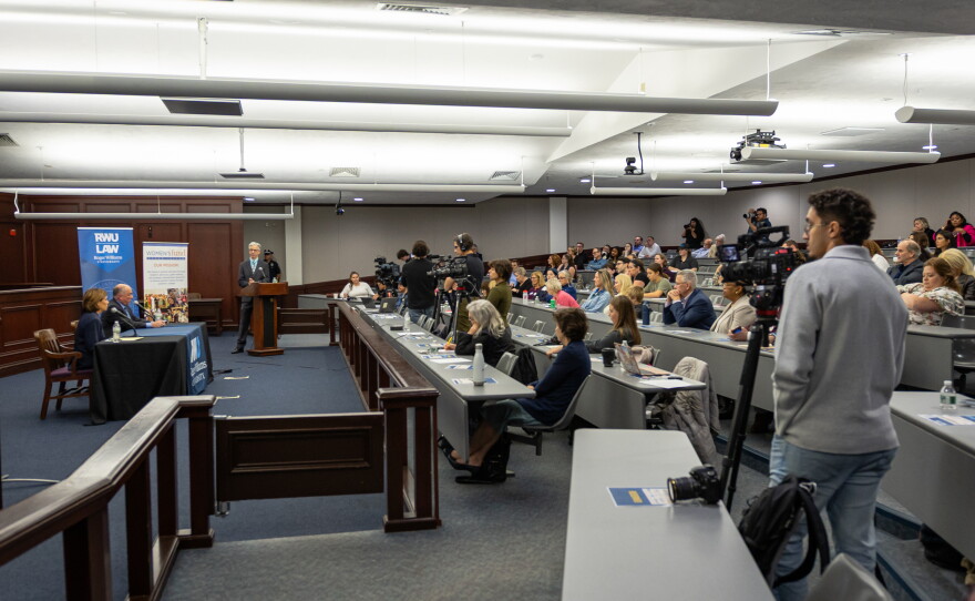 The forum was streamed live on 103.7 FM, and via live blog. Credit: Rose Wheeler/Ocean State Media