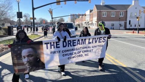 Hundreds of people gathered in downtown Kannapolis on Martin Luther King Jr. Avenue on Monday to celebrate one of the most prominent civil rights leaders as part of the federal holiday.