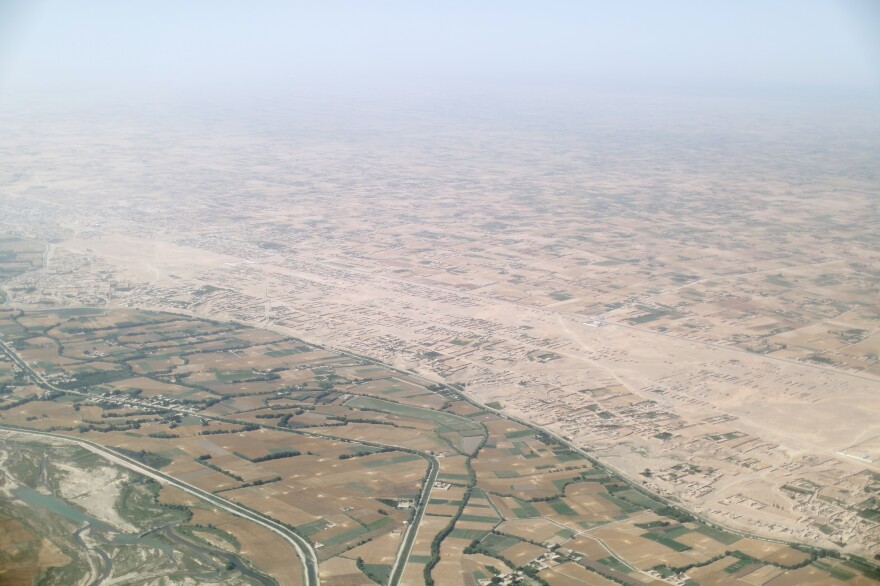 The view flying into Lashkar Gah on June 5, 2016.