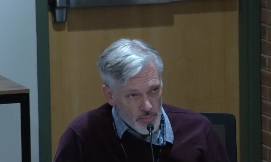 City of Ann Arbor Planning Manager Brett Lenart addresses City Council regarding changes to the city's development processes.