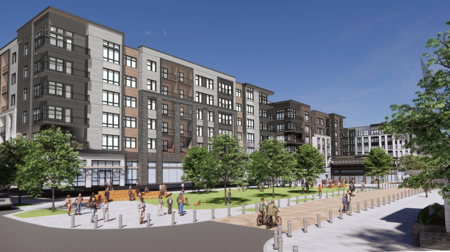 3D rendering of the Arbor South housing project.