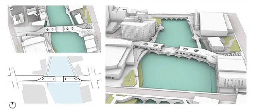 Renderings of what could become of Broad Street bridge.