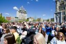 Crowds filled Lackawanna County Courthouse Square in Scranton for a parade and concert as part of "The Office" Wrap Party in 2013.