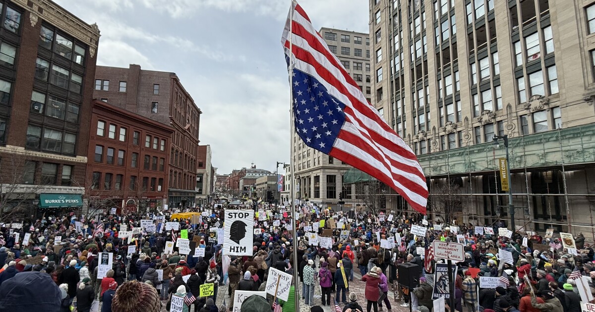 Thousands turn out for 'No Kings' protests across Maine