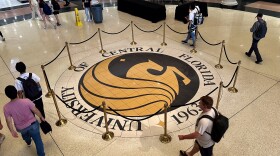 Students pass through UCF's Student Union during the Fall 2024 semester.