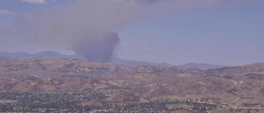 The Felicia Fire is burning near Lake Piru
