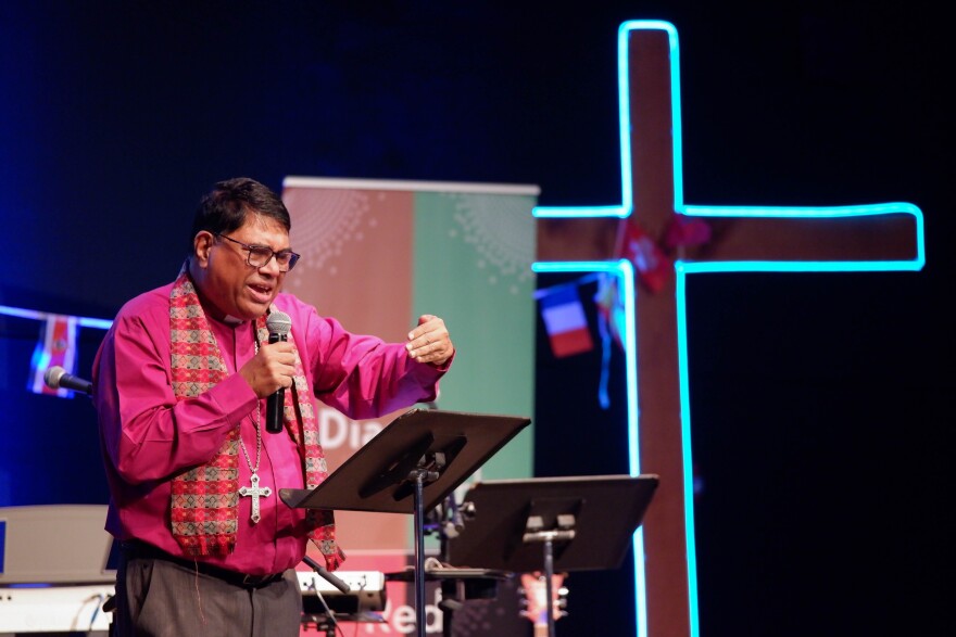 Archbishop Joseph D’Souza of Hyderabad in India was the featured speaker at the Nations Worship Service. “Tear down the walls in the Christian church and do whatever you can to show that you are one humanity,” he said.