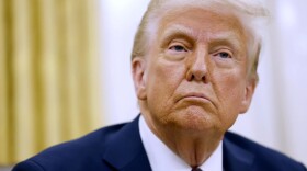 President Trump is seen here after signing a range of executive orders on Jan. 23.