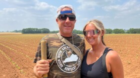 Bradford Ledford and Logan Brooke Grant searching for Indian artifacts