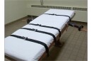 The bed used for executions at the Southern Ohio Correctional Facility in Lucasville.