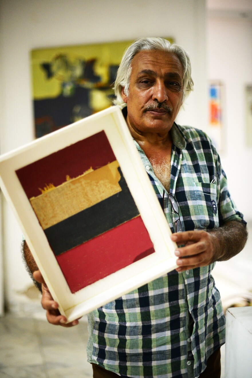 Gallery owner Qassim Sabti. "We just make art for art," he says.