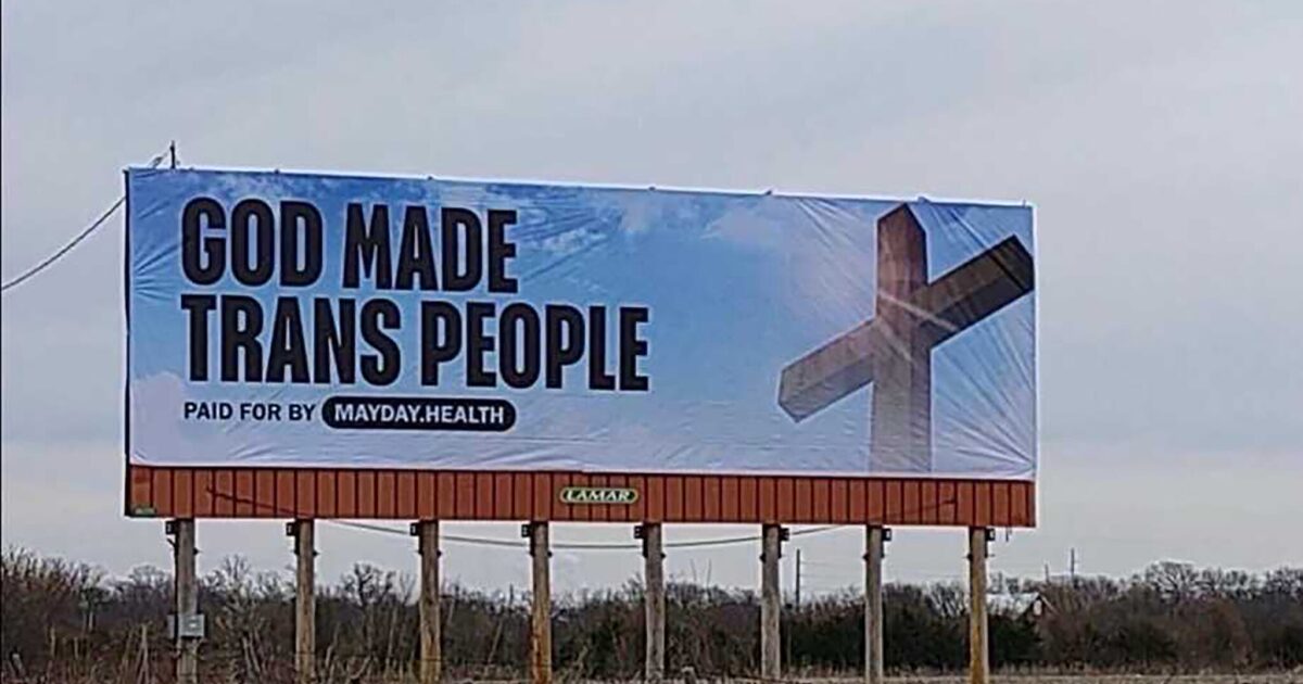 Kansas billboard campaign declares 'God made trans people' as legislature targets civil rights