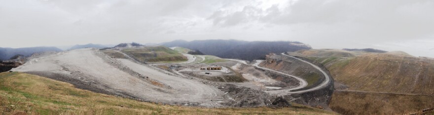 Mountaintop removal site at Kayford Mountain, West Virginia.