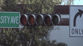 Traffic lights remain out and inoperable following Hurricane Irma in Gainesville Florida, September 12, 2017. (Shamarria Morrison/WUFT News).