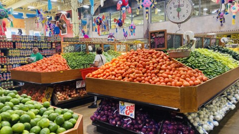 The produce section at El Rey.