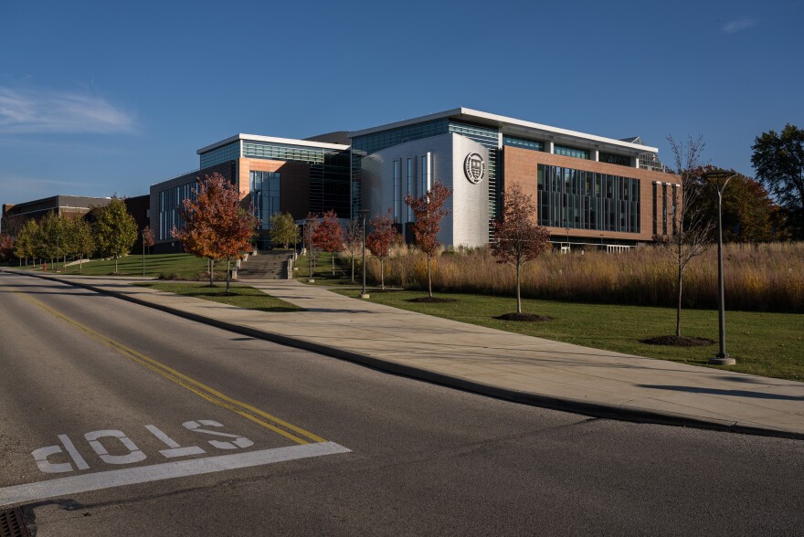 The H-Building, or the Health Technologies Building, on Lakeland Community College's campuses in Kirtland. 