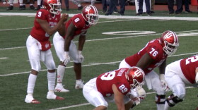 Indiana quarterback Michael Penix awaits the snap during a game against Penn State at Memorial Stadium.