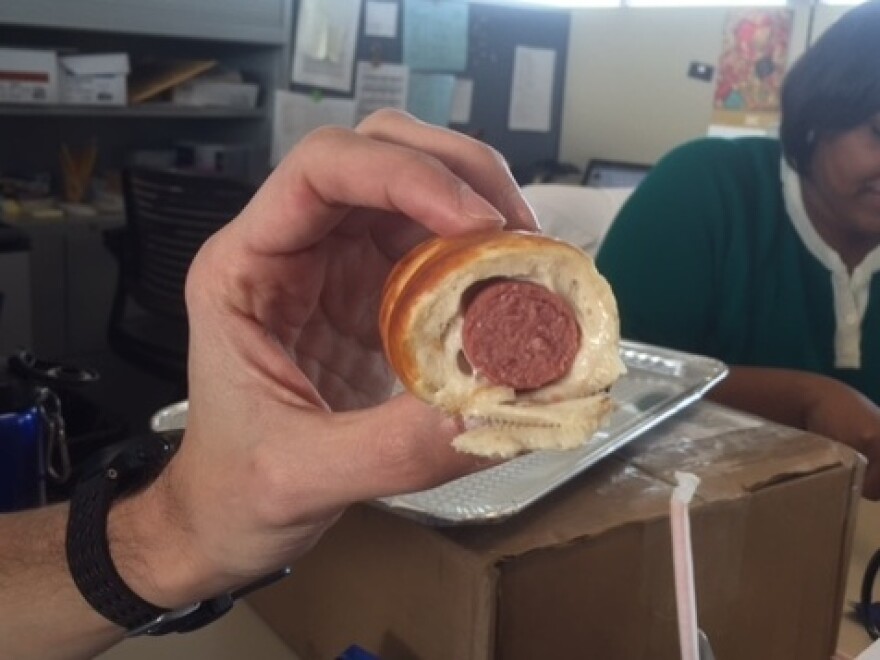 My pretzel is not fully cooked. D'ough!