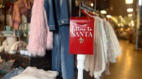 One of six mailboxes in downtown Chico where kids can drop off letters to Santa. This one is located inside Anika Burke.