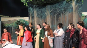 The cast of "Into the Woods" during a Tuesday rehearsal.