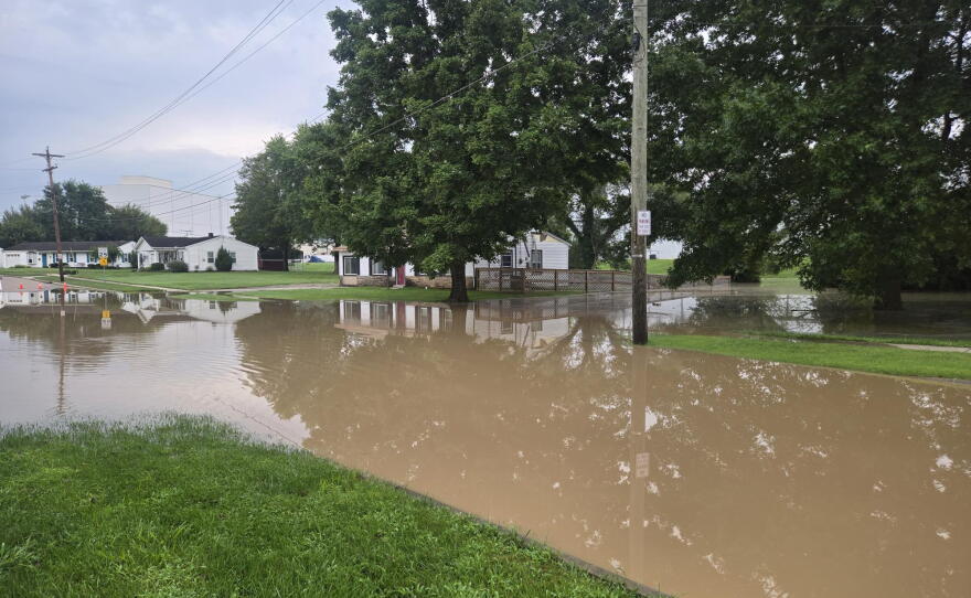 A flooded neighborhood