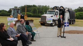 Mayor Joe Hogsett speaks at the groundbreaking ceremony for the new Indianapolis Animal Care Services shelter on June 10, 2024.