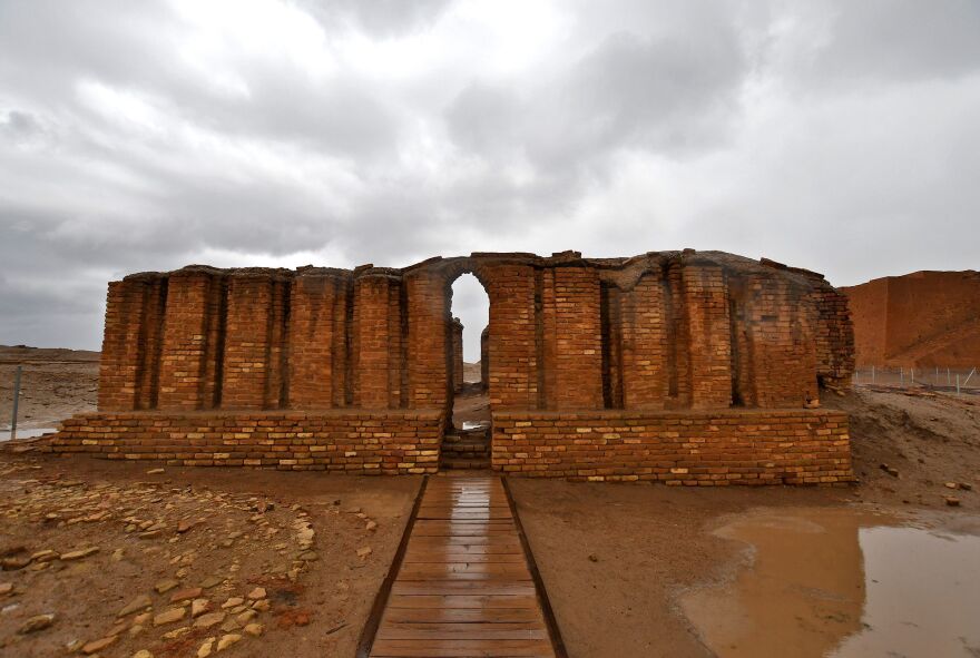 Ruins of the Great Ziggurat temple in the ancient city of Ur, where Abraham is thought to have been born. The site falls now in southern Iraq's Dhi Qar province. Francis is scheduled to attend an interreligious gathering in Ur.