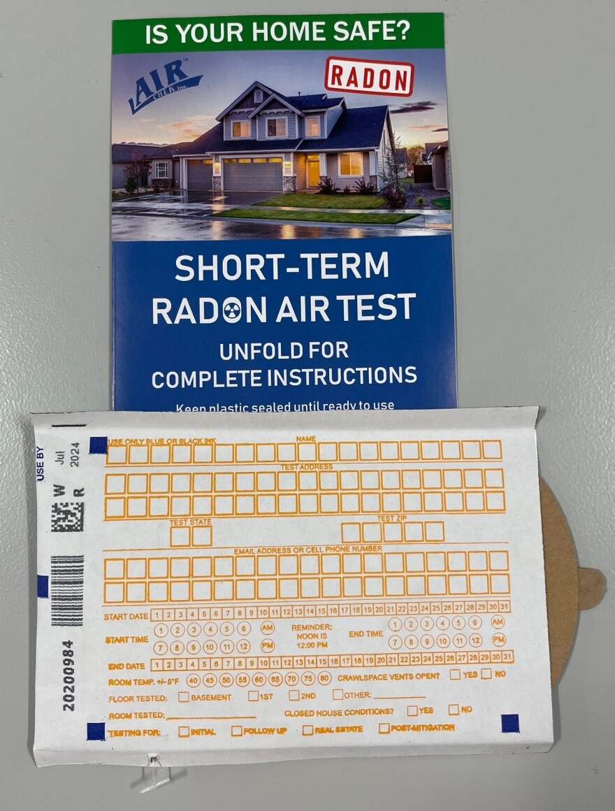 Radon testing kit.