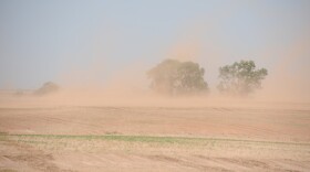 Dust rolls in the wind in north central Oklahoma.