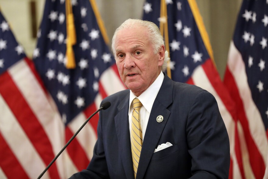 South Carolina Gov. Henry McMaster speaks at a news conference revealing his proposal for the state budget on Monday, Jan. 13, 2025, in Columbia, S.C. (AP Photo/Jeffrey Collins)