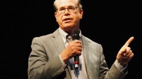 U.S. Sen. Mike Braun at an event for Republican candidates for governor in Carmel on Jan. 25, 2024.