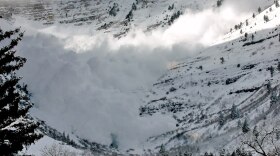 Avalanche on Mt. Timpanogos, Utah