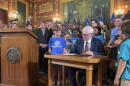 Democratic Wisconsin Gov. Tony Evers signed a two-year spending plan into law.