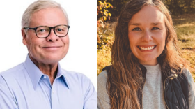 Indiana Senate District 22 candidates from left to right: Incumbent Republican Ron Alting and Democrat Natasha Baker.