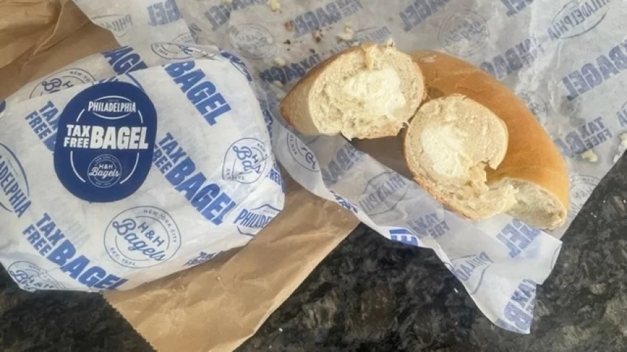 The tax free bagel from H&H Bagels injects the cream cheese inside of the bagel to avoid New York's 8% Sandwich Tax