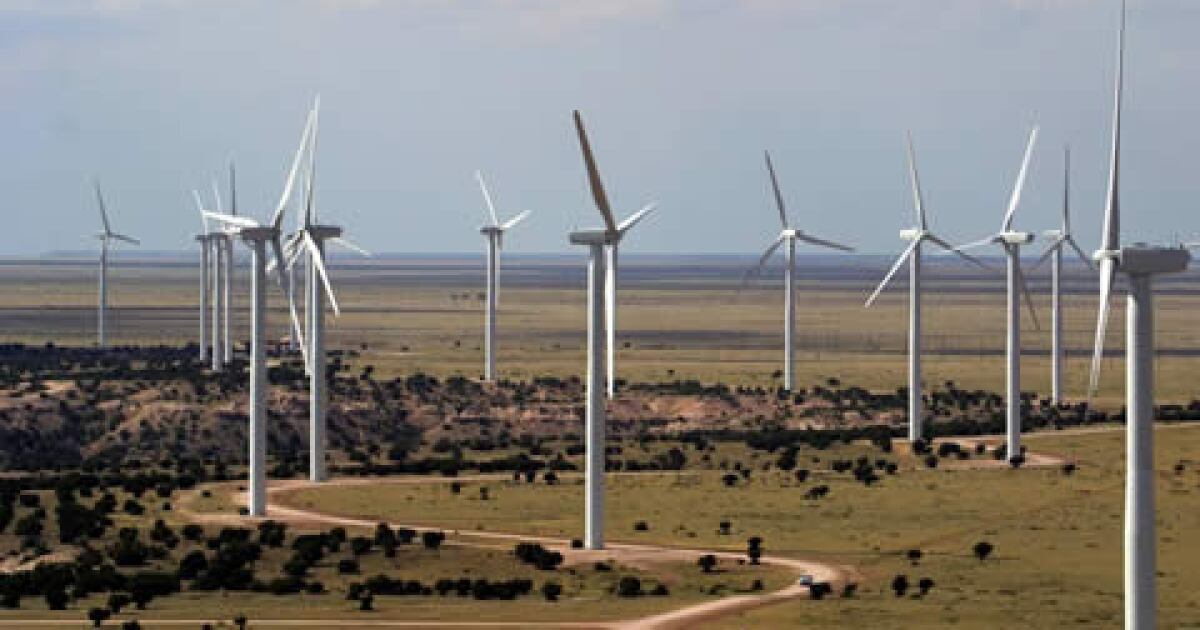 Small west TX town benefits from wind energy