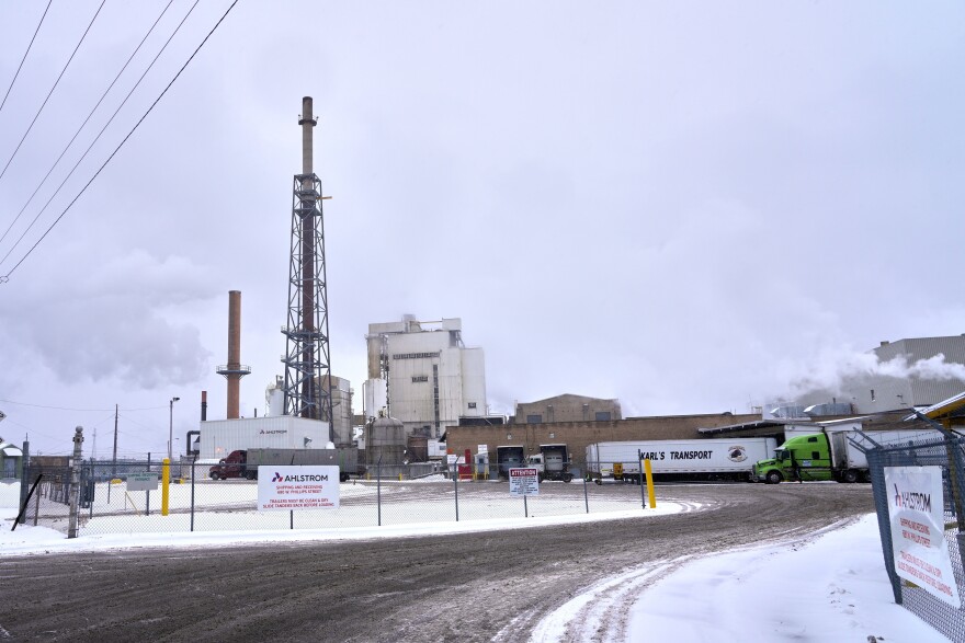 The Ahlstrom paper mill in Rhinelander, Wis., on Friday, Dec. 5, 2025