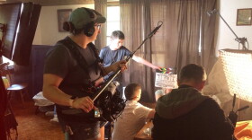 Crew working on the film M30 Oxy