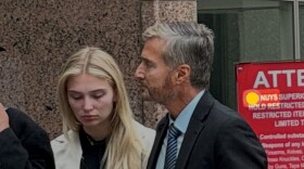 Peter Grossman (pictured with daughter Alexis on May 17, 2024) testified in the civil trial brought by the Iskander family over the wrongful death of their sons