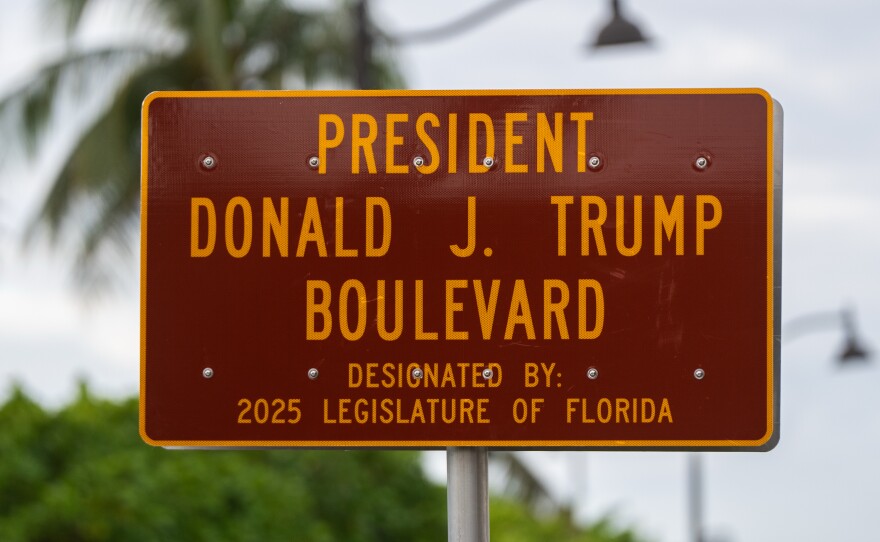 Parts of Southern Boulevard renamed for President Trump