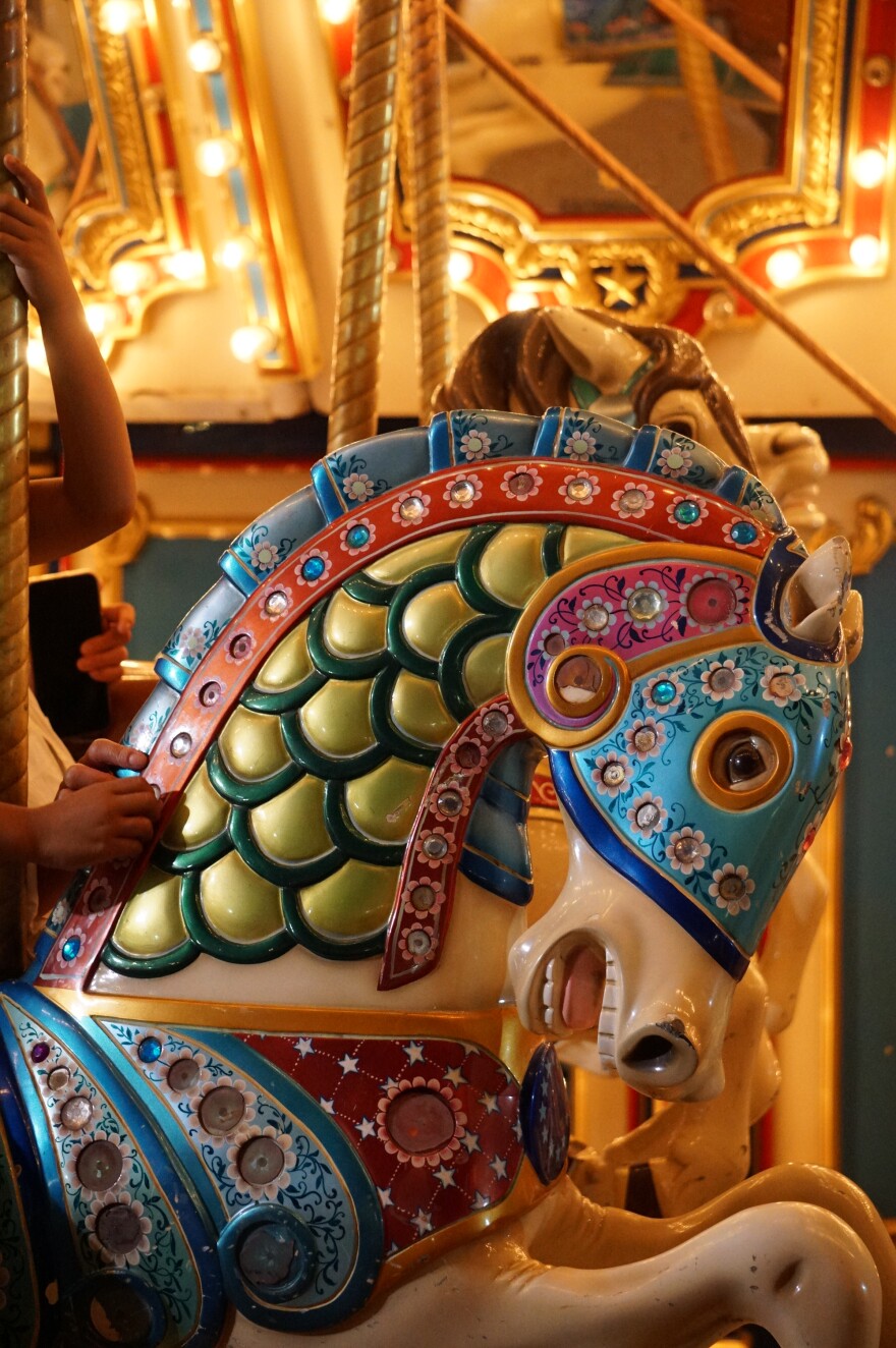 Classic and colorful, the carousel was a popular choice among younger fair-goers.